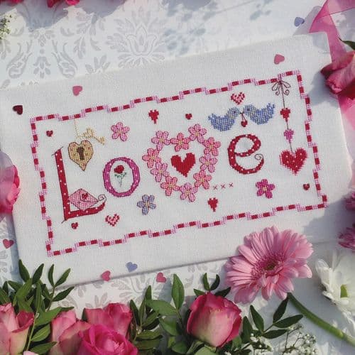 Love printed cross stitch chart by Nia Cross Stitch